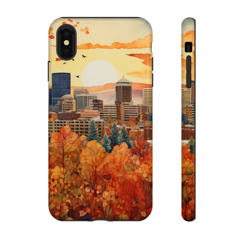 An Urban Autumn Overlook - Impact Resistant Phone Case iPhone XS MAX Glossy